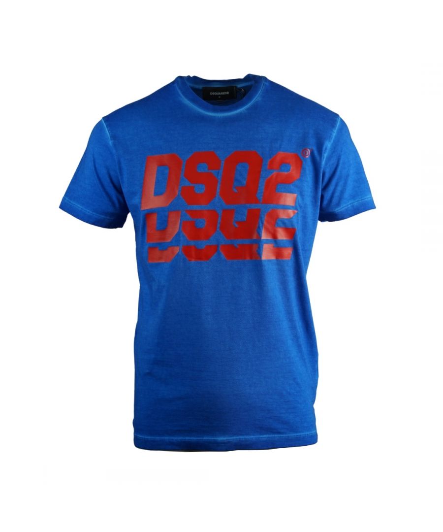 Image for Dsquared2 Layered Logo Cool Fit Blue T-Shirt