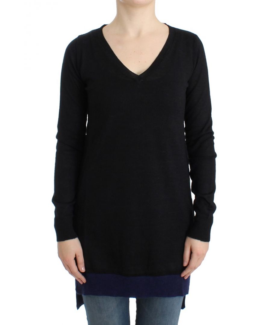 Image for Costume National Black V-neck lightweight sweater