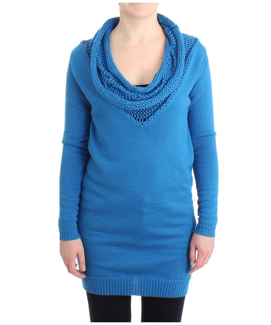 Image for Costume National Blue scoopneck sweater