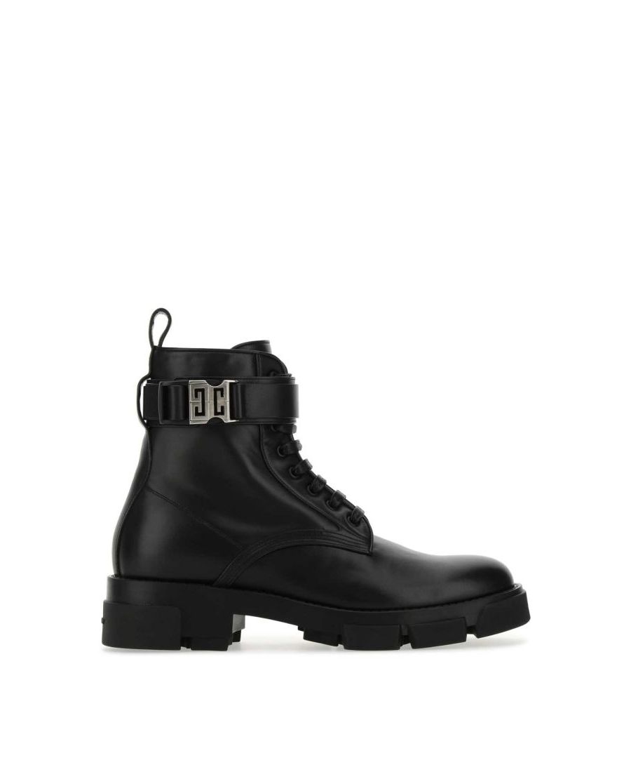 Black leather Terra ankle boots