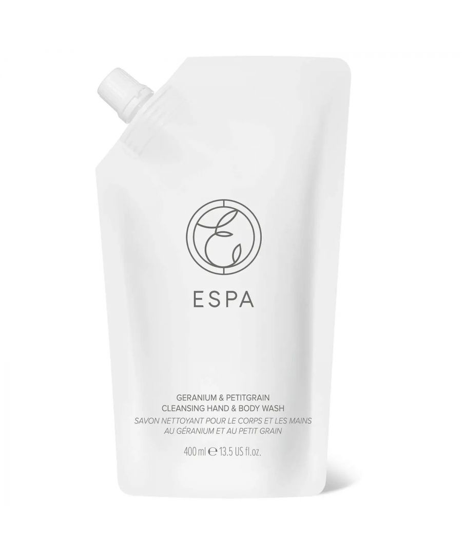 A daily hand and body wash with a mild Coconut-derived cleanser that gently, yet effectively cleanses for beautifully refreshed, delicately fragranced skin. Infused with a luxurious blend of pure essential oils, including Geranium and Petitgrain, combined with a Sugar Beet-derived moisturising extract to leave skin feeling soft and conditioned.