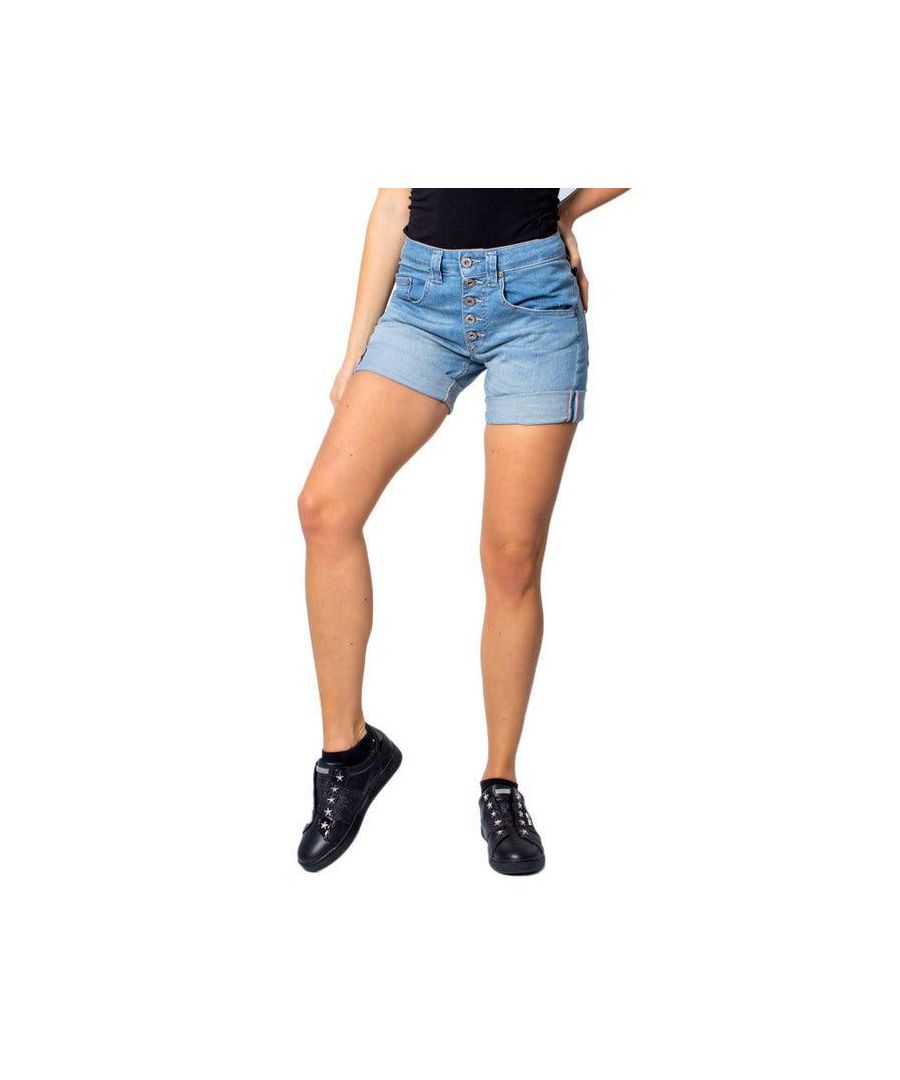 Brand: Please\nGender: Women\nType: Shorts\nSeason: Spring/Summer\n\nPRODUCT DETAIL\n• Color: blue\n• Fastening: buttons\n• Pockets: front and back pockets \n\nCOMPOSITION AND MATERIAL\n• Composition: -98% cotton -2% elastane \n•  Washing: machine wash at 30°