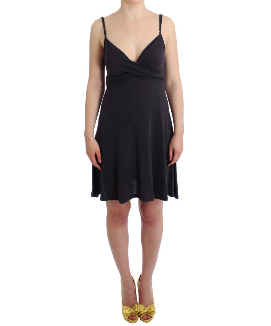 Image for Costume National Gray knitted A-line dress