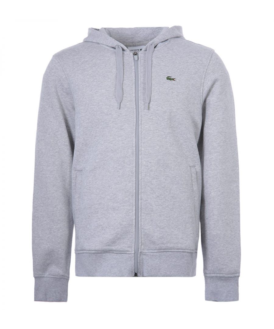 Mens Lacoste Sport Fleece Hoody- Drawstring ties to hood.- Embroidered crocodile logo to front.- Ribbed cuffs & hem.- Fleece lined.- Full zip fastening.- 83% Cotton  17% Polyester. Machine Washable.
