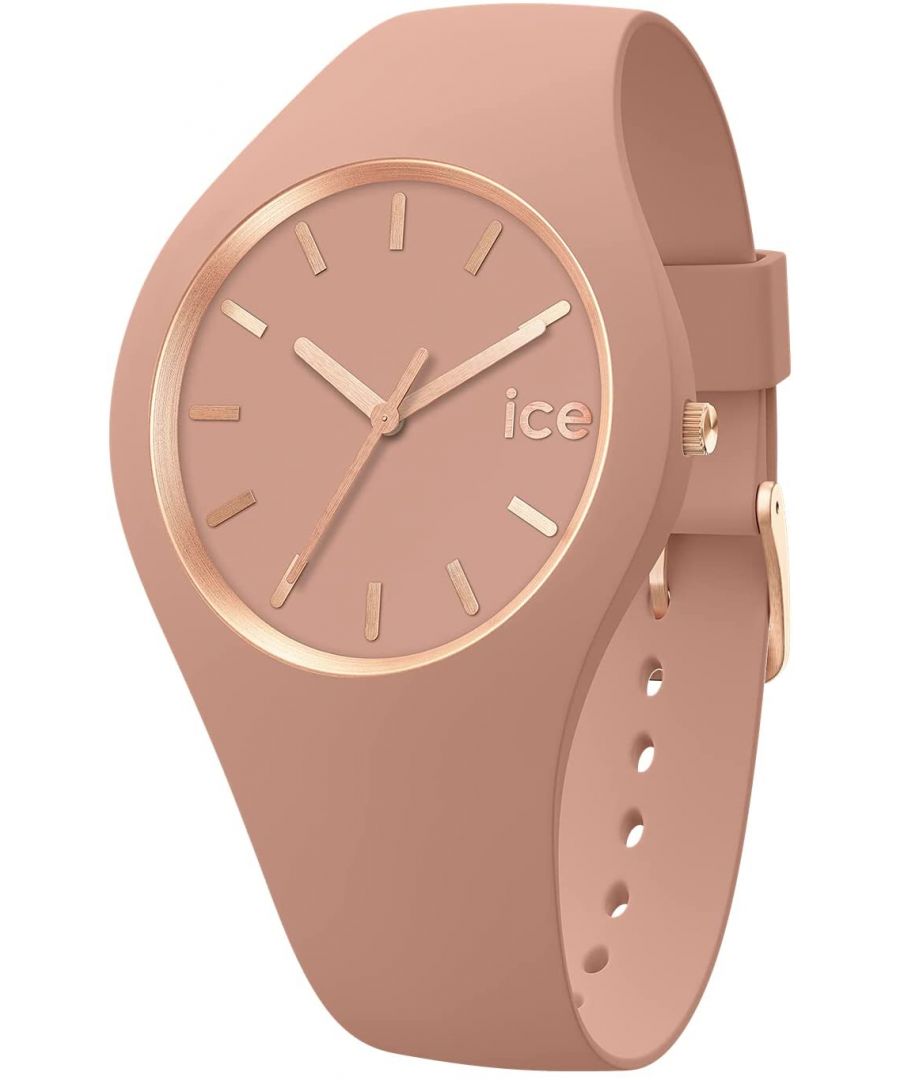 This Ice Watch Ice Glam Brushed - Clay Analogue Watch for Women is the perfect timepiece to wear or to gift. It's Pink 40 mm Round case combined with the comfortable Pink Silicone watch band will ensure you enjoy this stunning timepiece without any compromise. Operated by a high quality Quartz movement and water resistant to 10 bars, your watch will keep ticking. This fashionable and classic watch matches any outfit at any occasion,it adds style to your life High quality 20 cm length and 20 mm width Pink Silicone strap with a Buckle Case diameter: 40 mm,case thickness: 9 mm, case colour: Pink and dial colour: Pink