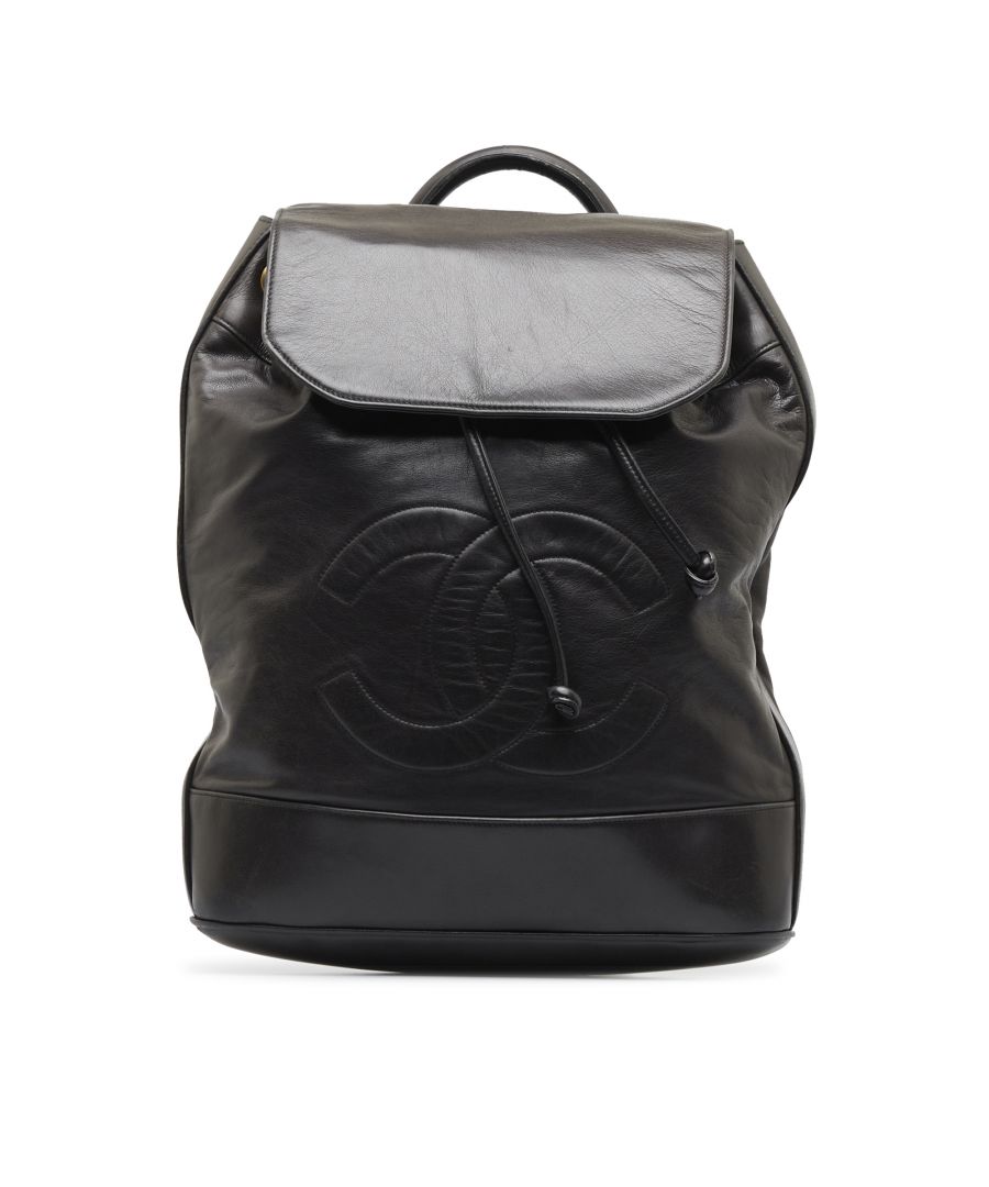 Victoria's Secret Black Velour Backpack with One Internal and One External Zippered Pockets