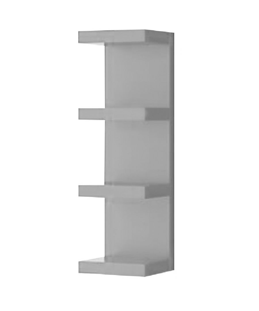 This shelf, modern and functional, is the perfect solution to keep your books and objects in order, furnishing your home in an original way. Thanks to its design is ideal for the living area, the sleeping area of the house and the office. Easy to clean and easy to assemble. Color: Grey | Product Dimensions: 25,5x23,7x93 cm | Material: MDF | Product Weight: 7,3 Kg | Packaging Weight: 8 Kg | Packaging Dimensions: W95xD27xH5 cm