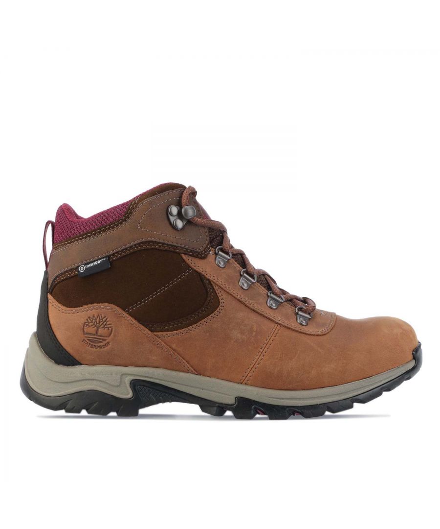 Womens Timberland Mt. Maddsen Mid Waterproof Hiker Boots in brown.- Leather upper.- Lace fastening.- TimberDry™ eco-conscious waterproof membrane keeps feet dry in any weather.- Fully gusseted tongue keeps out debris.- Anti-fatigue comfort technology provides all-day comfort.- Internal TPU shank for torsional rigidity.- Compression-molded EVA midsole provides lightweight cushioning and shock absorption.- Rubber sole.- Leather  upper  Textile lining  Synthetic sole.- Ref: CA1Q52