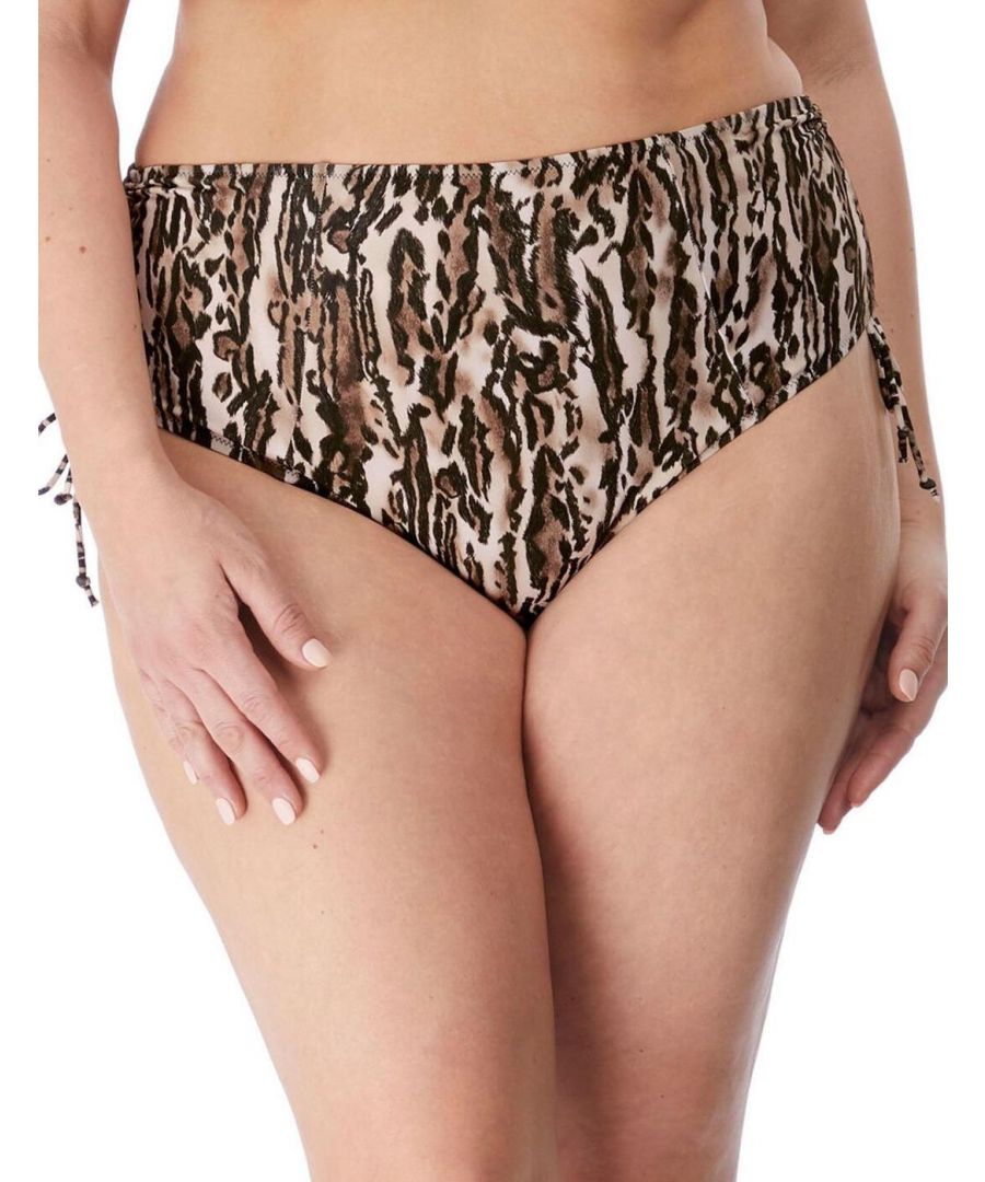 Elomi Womens Fierce Bikini Brief - Brown Polyamide - Size 5XL