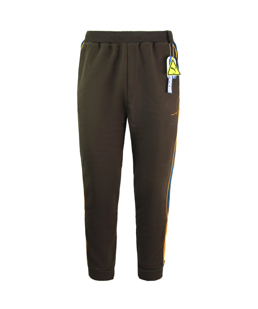 Puma X Ader Error T7 Overlay Track Pants Brown Mens Joggers 595536 48 Cotton - Size Medium