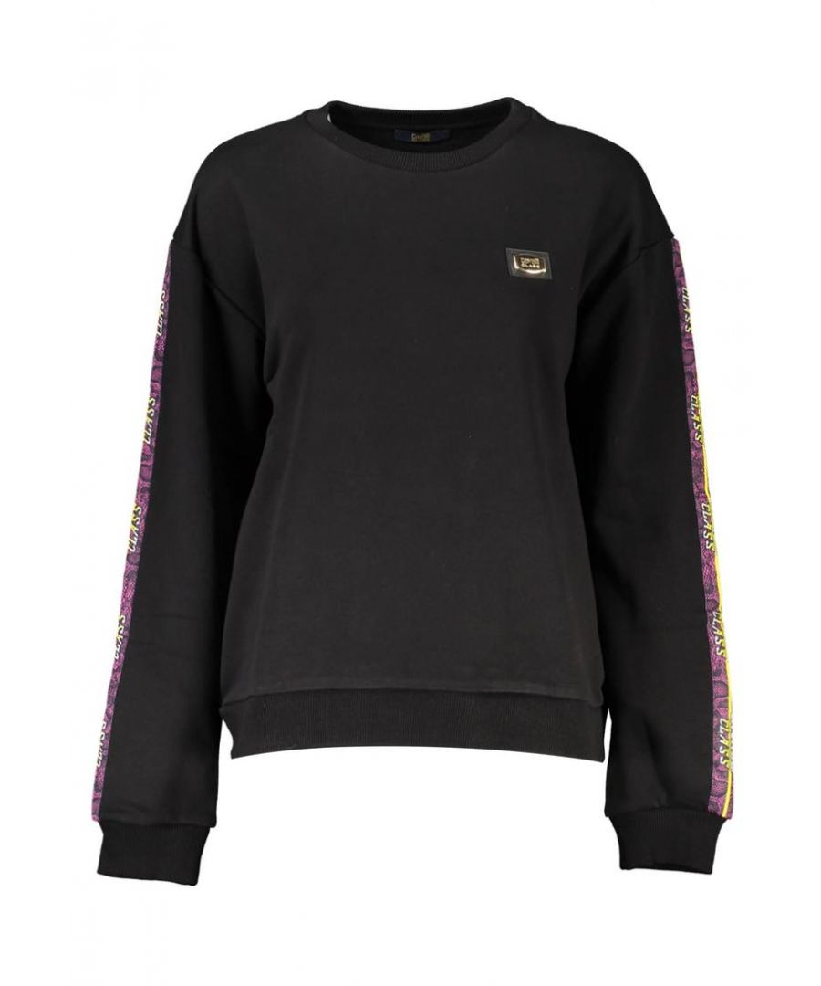 Cavalli Class WoMens Black Cotton Sweater - Size X-Large