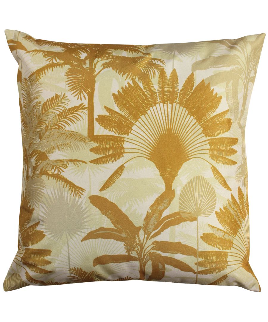 Luxurious and eye-catching, the Palms outdoor cushion features a silhouette palm print on a durable, water resistant polyester. Style in your garden for instant transformation.