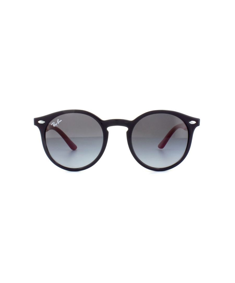 Ray-Ban Junior Sunglasses 9064 70218G Violet Red Grey Gradient are a lovely rounded style for kids usually something like 8-12 years with this latest fashionable style with a retro look that is always popular.