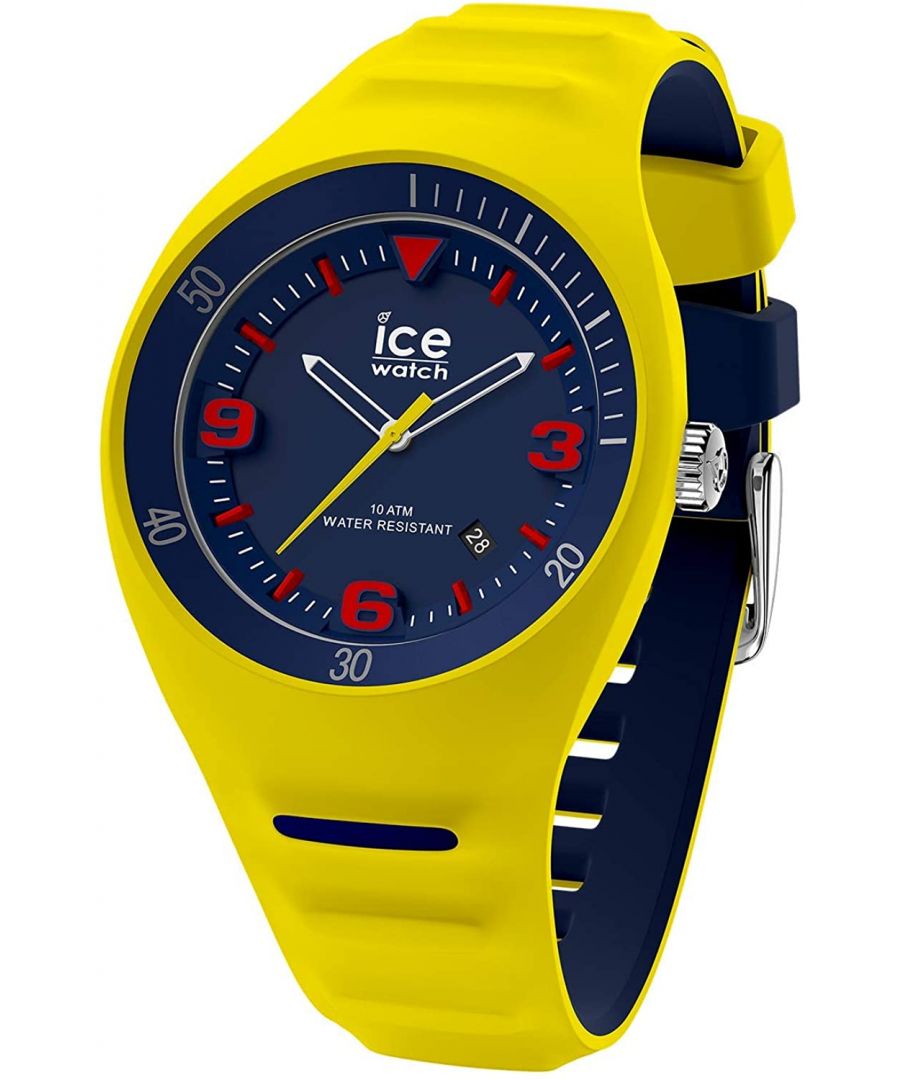 This Ice Watch P. Leclercq - Neon Yellow Analogue Watch for Unisex is the perfect timepiece to wear or to gift. It's Yellow 42 mm Round case combined with the comfortable Yellow Silicone watch band will ensure you enjoy this stunning timepiece without any compromise. Operated by a high quality Quartz movement and water resistant to 10 bars, your watch will keep ticking. This two tone soft silicone watch is sporty, modern and masculine. It is perfect for everyday accessory, ideal for work, school, sport and leisure. -The watch has a calendar function: Date High quality 21 cm length and 22 mm width Yellow Silicone strap with a Buckle Case diameter: 42 mm,case thickness: 12 mm, case colour: Yellow and dial colour: Blue