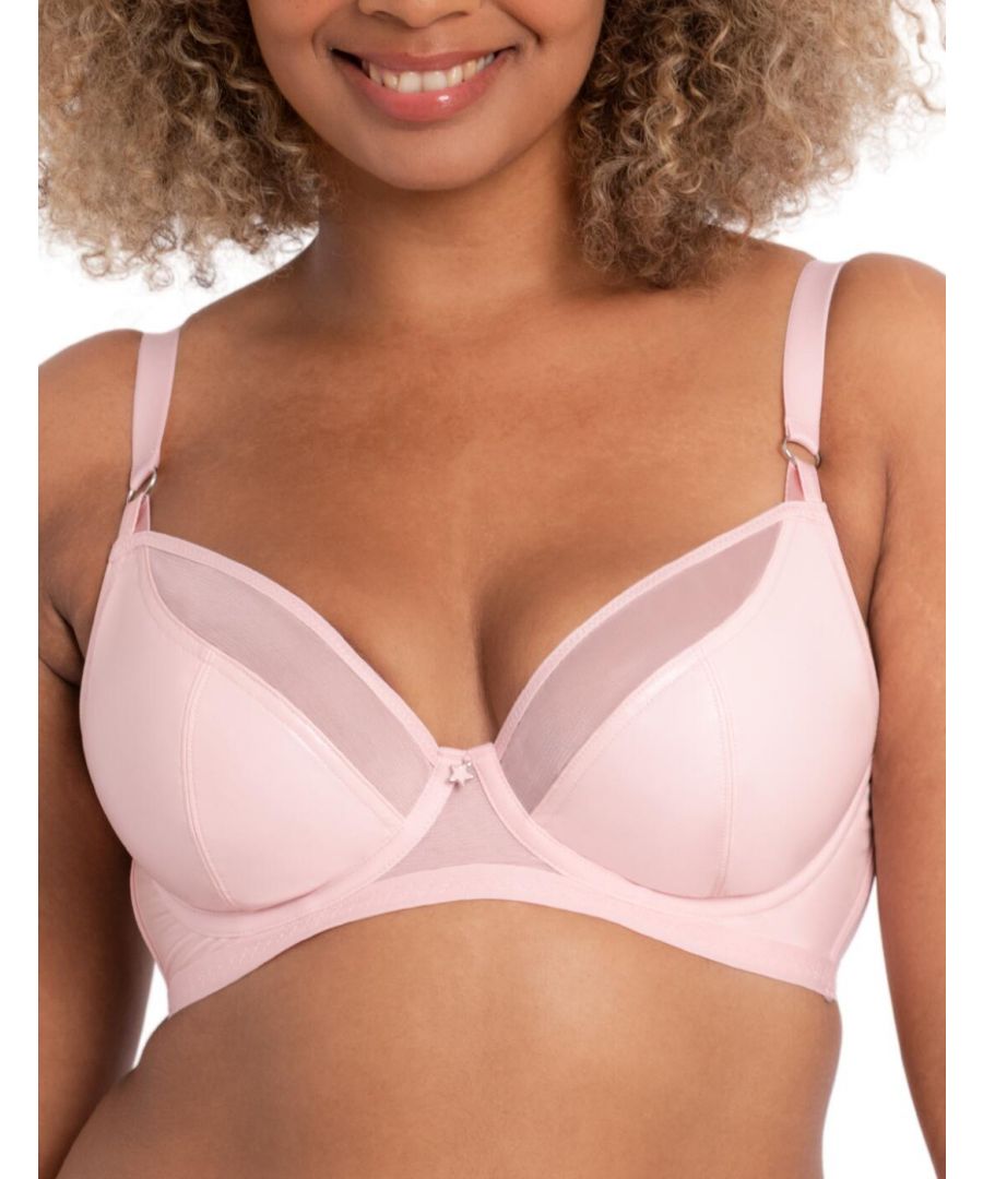 Curvy Kate Womens Lucky Star Plunge Bra - Blush Pink - Size 34DD