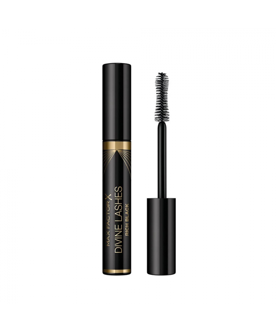 Max Factor's Divine Lashes Mascara provides divinely soft volume, layer after layer with a creamy whipped formula and ultra-soft brush that creates clump free application. Enriched with lash-loving panthenol the rich formula is smudge-proof and flake free. Ophthalmologically tested and suited for contact lense wearers.