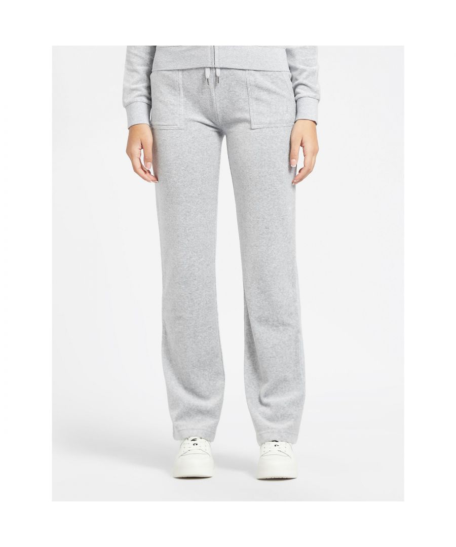 juicy couture womenss del ray pants in silver cotton - size x-large