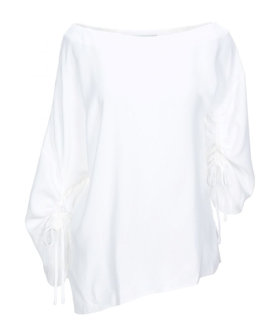 crepe, laces, solid colour, 3/4 length sleeves, wide neckline, no pockets, side slit hemline, small sized