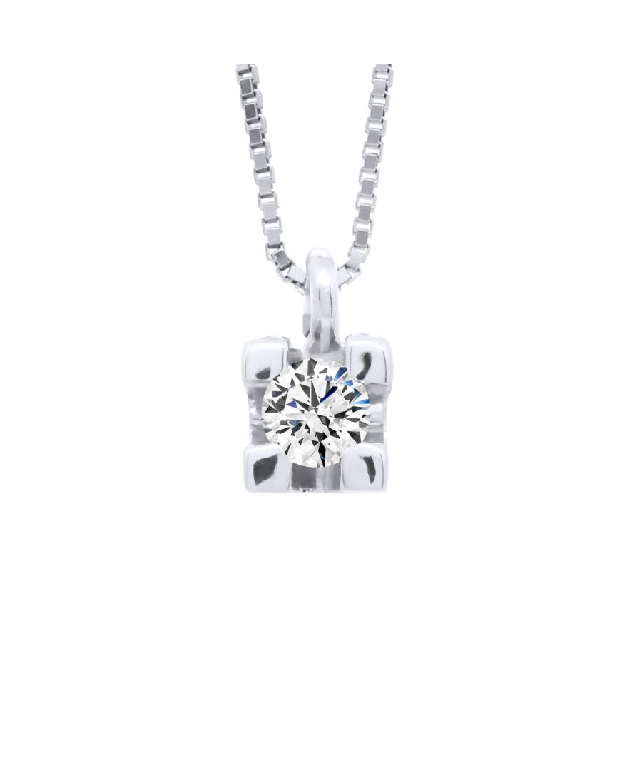 Image for DIADEMA - Necklace with Diamonds - White Gold Venetian Chain