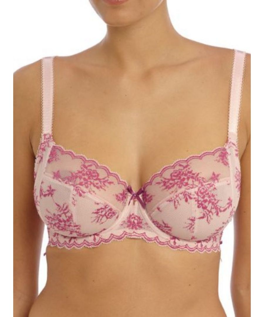 Freya Womens Offbeat Decadence Side Support Bra - Vintage Rose - Pink Polyamide - Size 36G