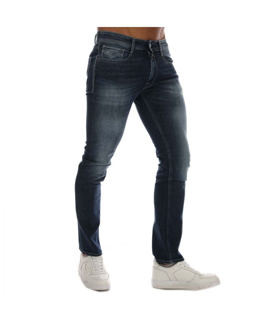 Replay Rocco jeans met rechte pasvorm voor heren, denim