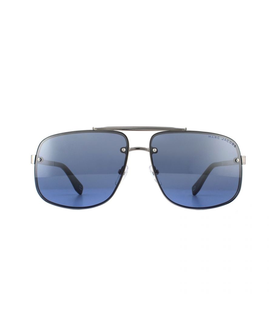 Marc Jacobs Sunglasses MARC 318/S 6LB 9U Ruthenium Grey Mirror are a super lightweight metal aviator style with a more squared off shape. Metal details include the superb top brow bar and temple hinge that really show the signs of quality design from Marc Jacobs.