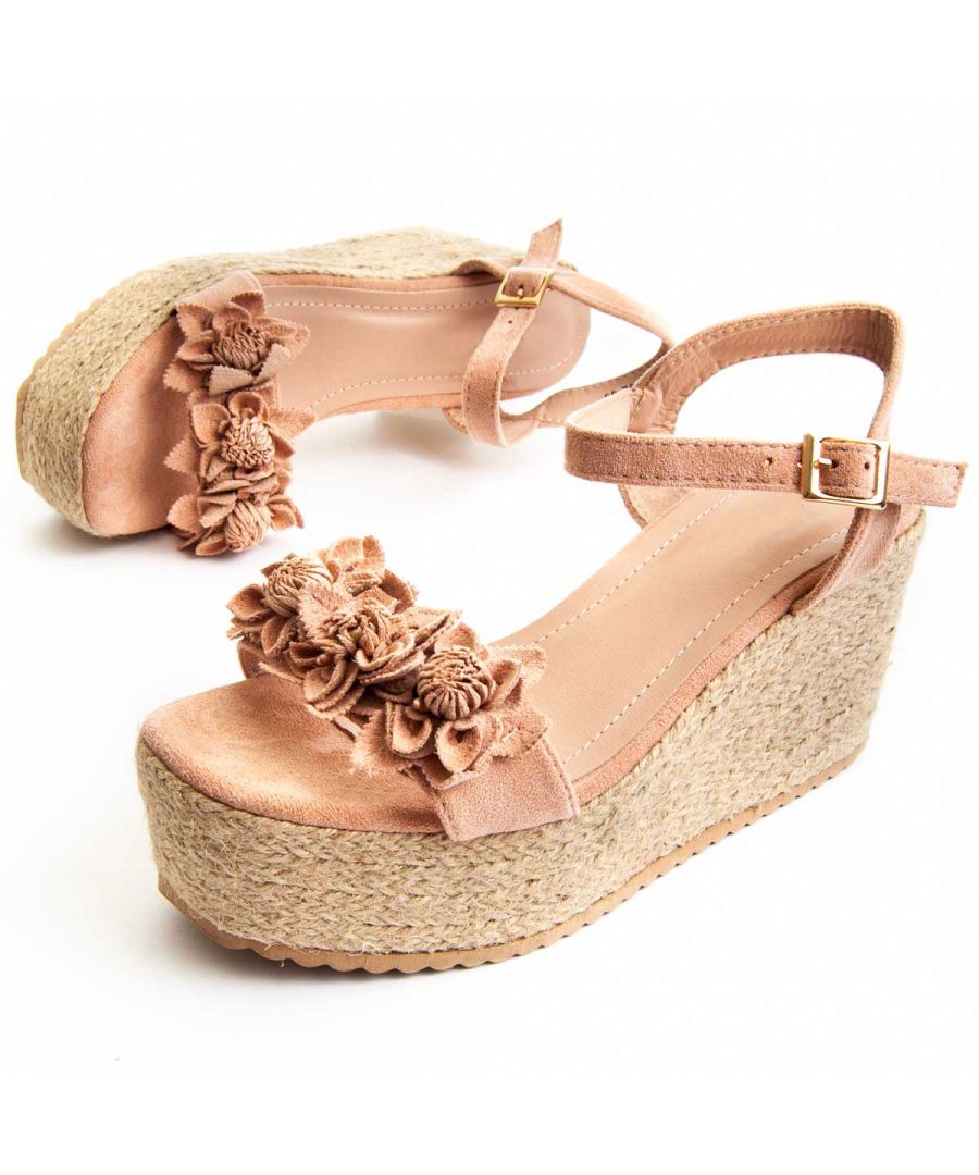 kim kay Wedge Sandals cream-pink casual look Shoes High-Heeled Sandals Wedge Sandals 