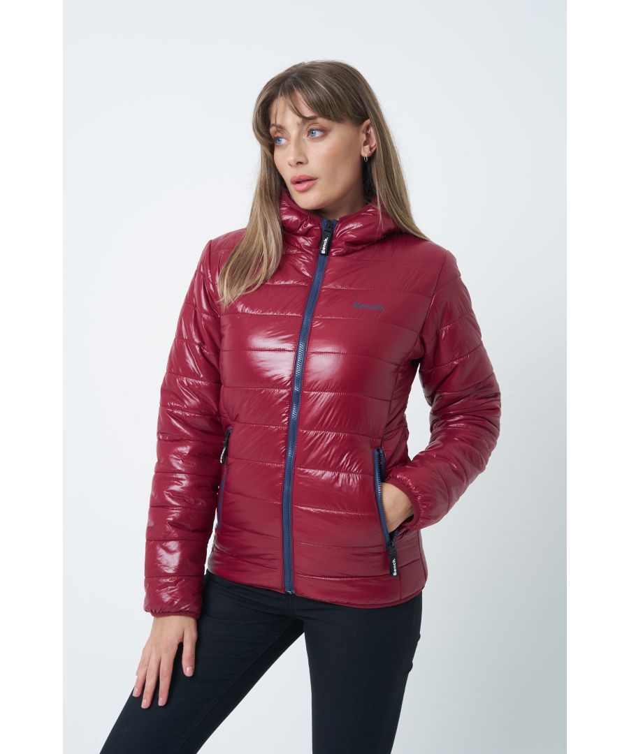 This ‘Kara’ padded jacket from Bench is practical, stylish and easy to throw on no matter the season. The jacket features Bench logo at chest, zip pockets and ribbed cuffs. Interior branded straps allow the jacket to be carried hands-free over shoulders. Available in other colours.