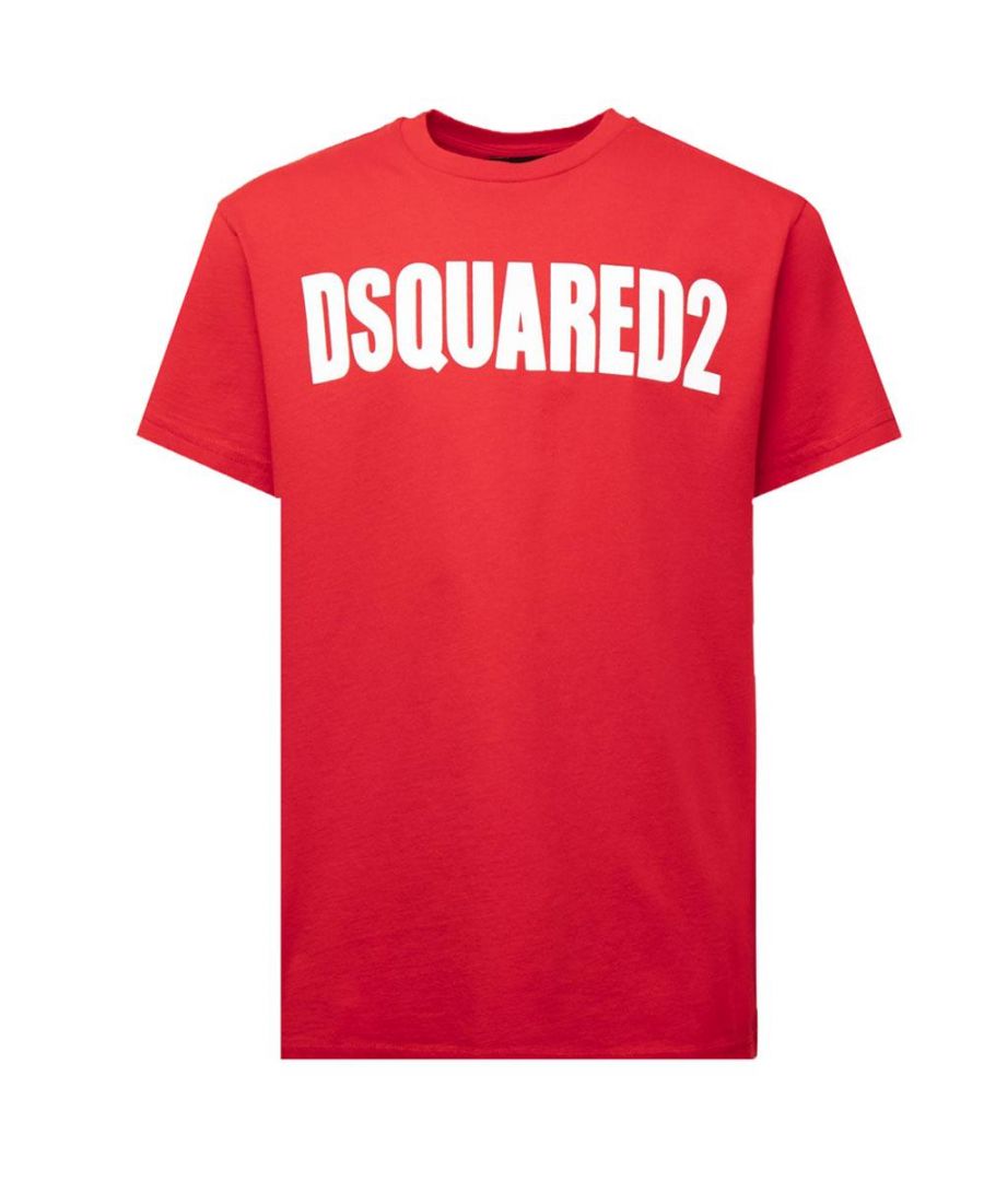 Image for Dsquared2 Boys Logo Print Cotton T-Shirt Red