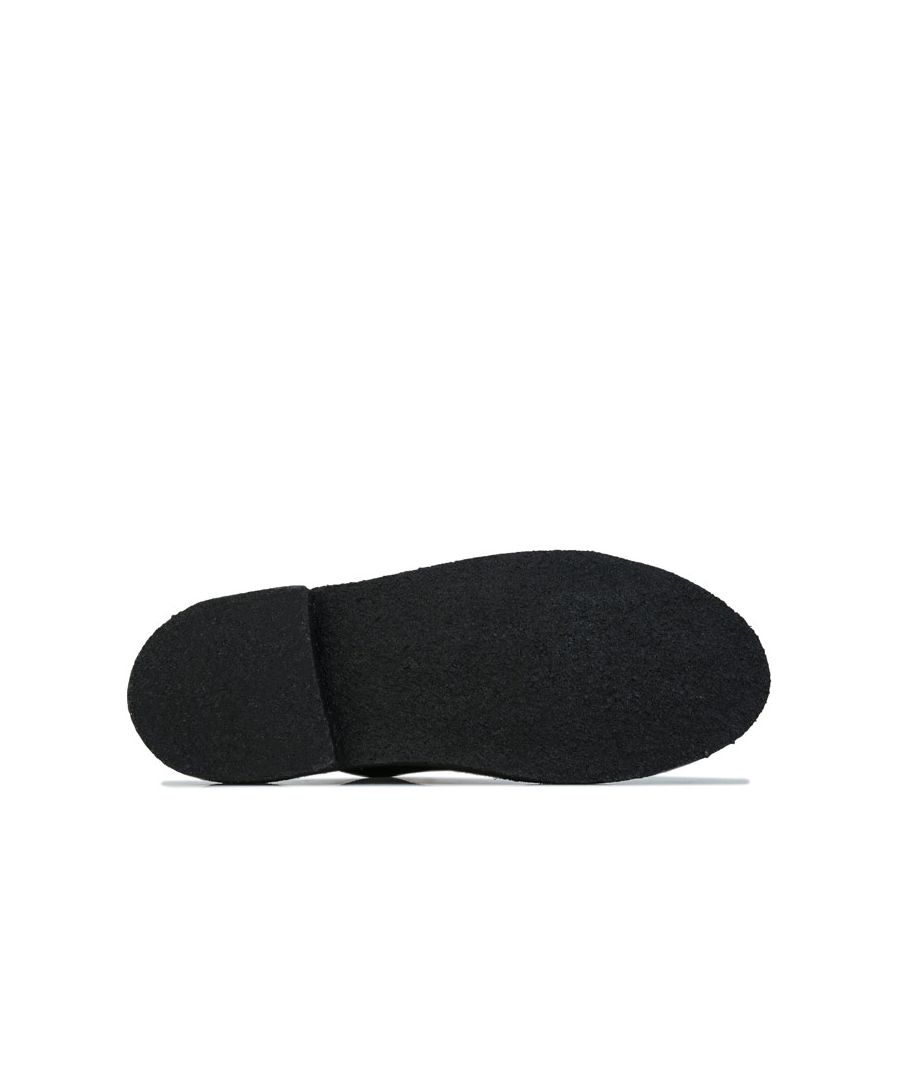clarks originals womenss desert london shoes in black leather - size uk 3