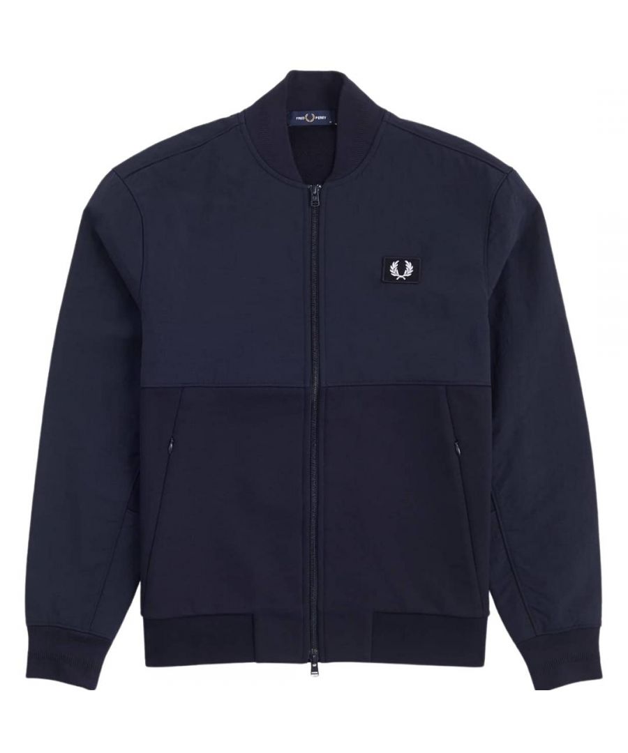 Image for Fred Perry Woven Panel Blue Track Jacket