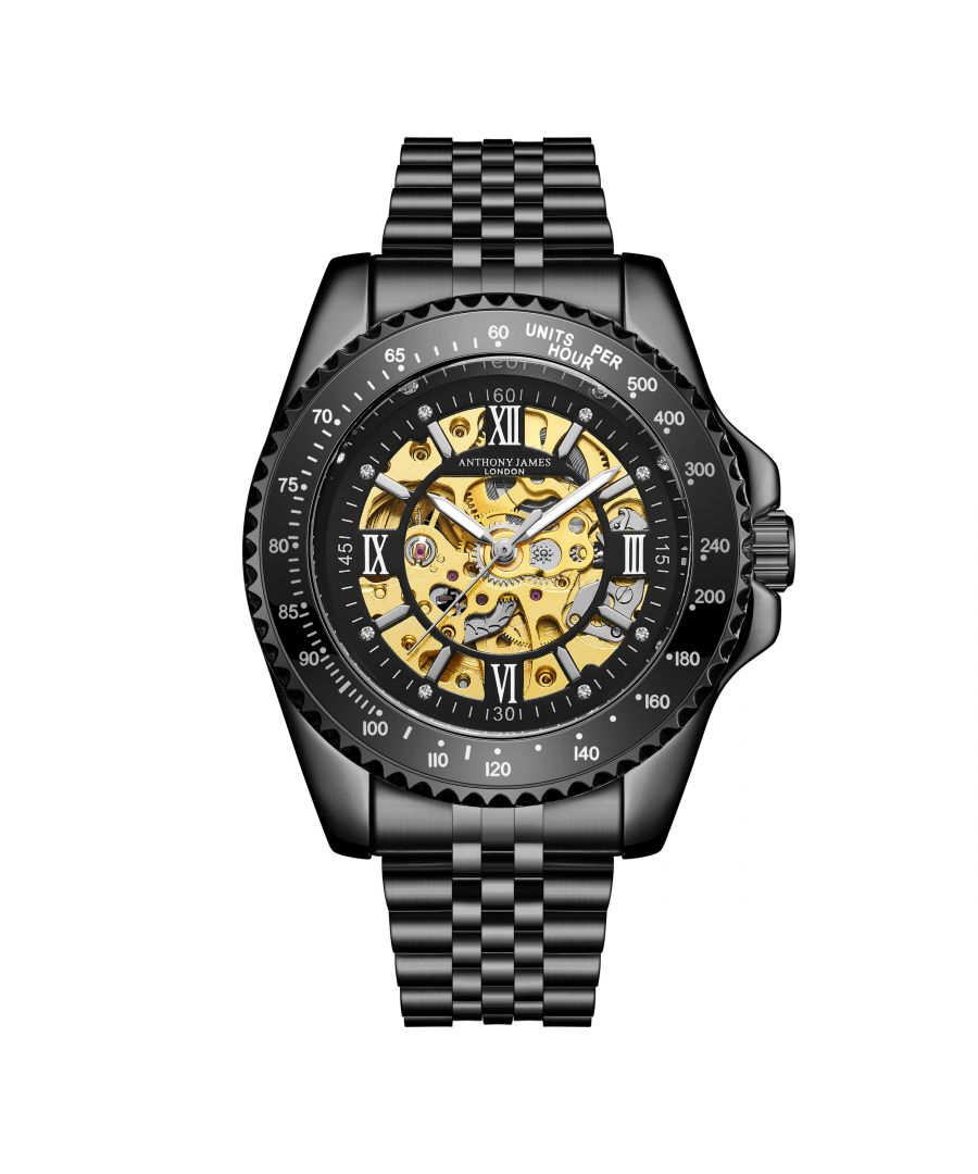 Image for Hand Assembled Anthony James Limited Edition Tachymeter Sports Automatic Black