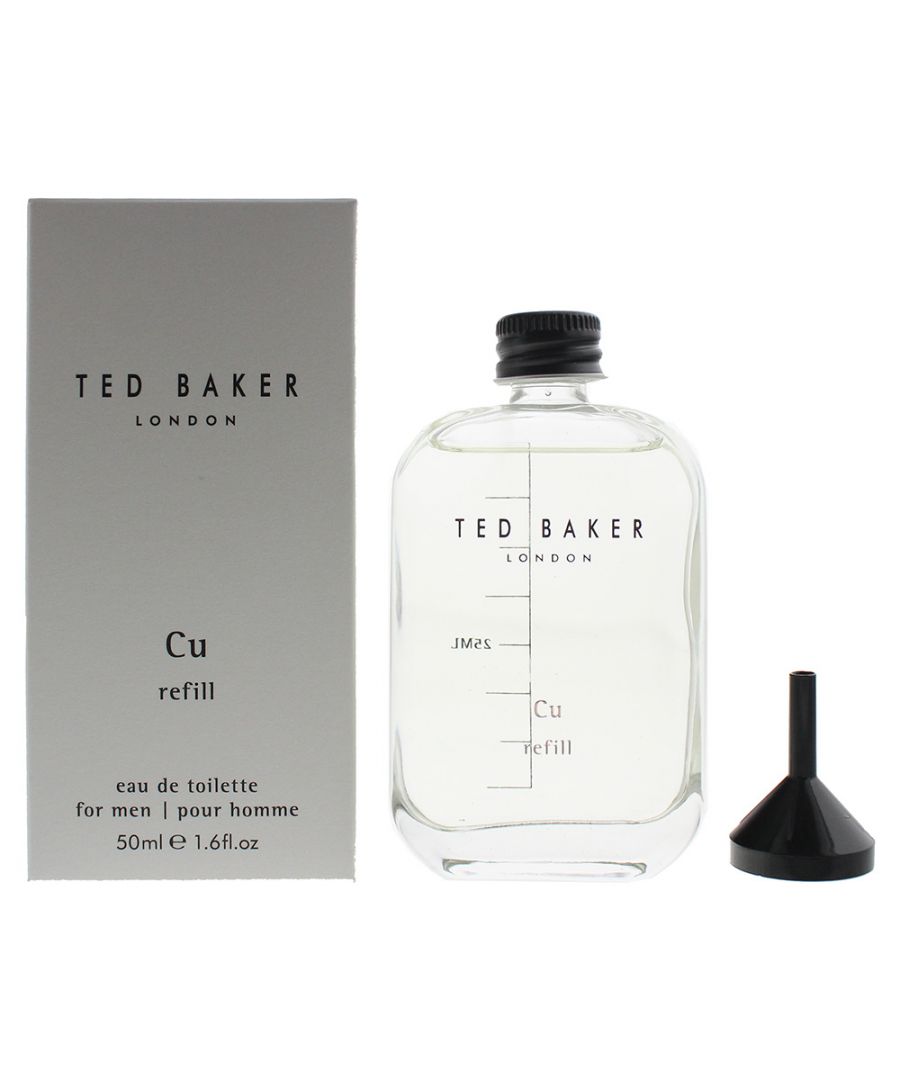 Cu by Ted Baker is a woody aromatic fragrance for men.\n\nTop notes are grapefruit, bergamot and green leaves.\nMiddle notes are watery notes, pepper and jasmine.\nBase notes are cedarwood, patchouli and musk.\n\nCu was launched in 2017.
