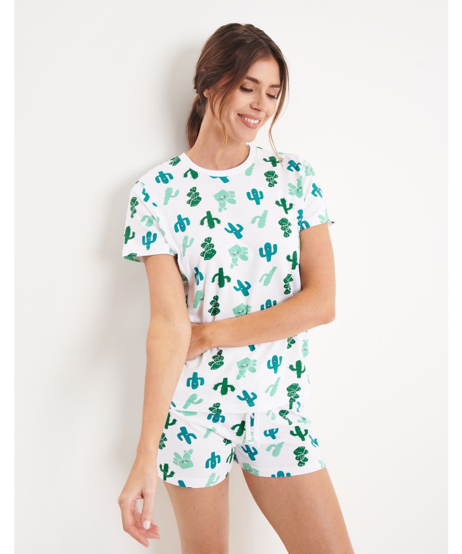 Image for 'Skye' Cotton Shortie Pyjama Set