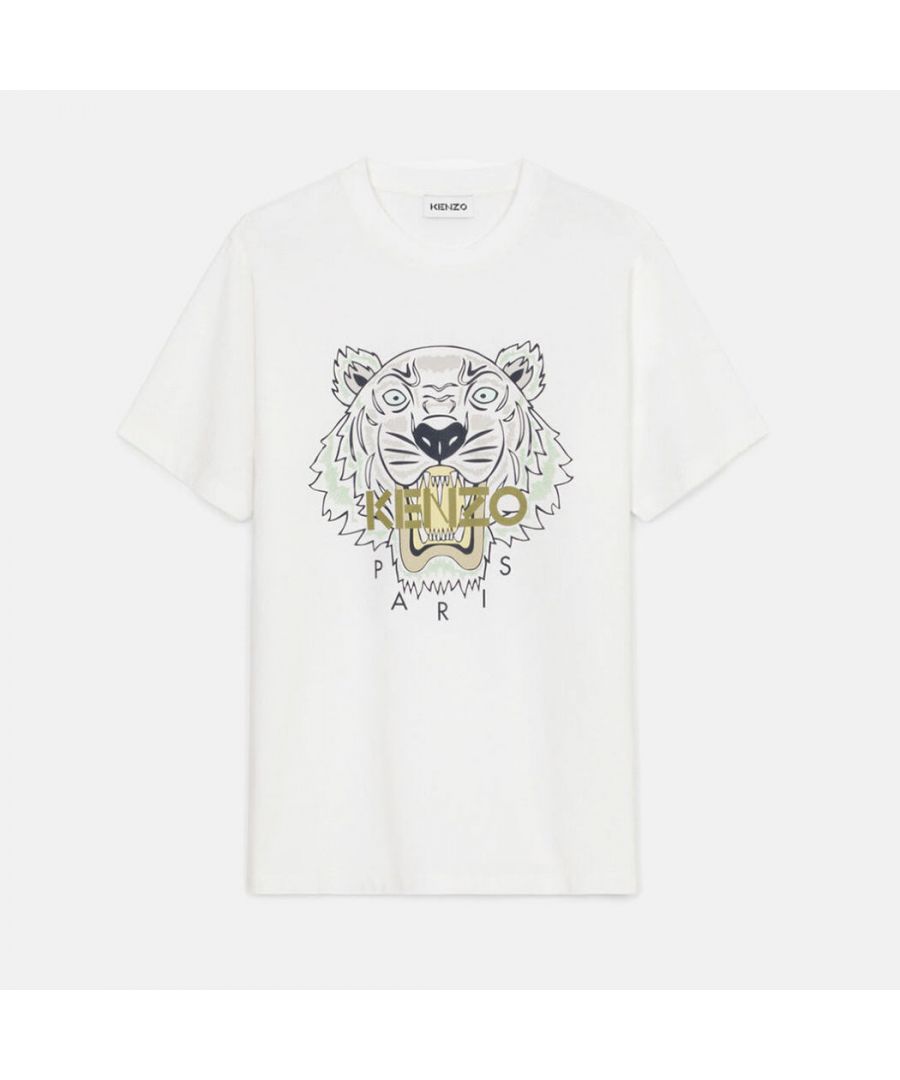 Image for Kenzo Tiger Print T-Shirt White/Multi