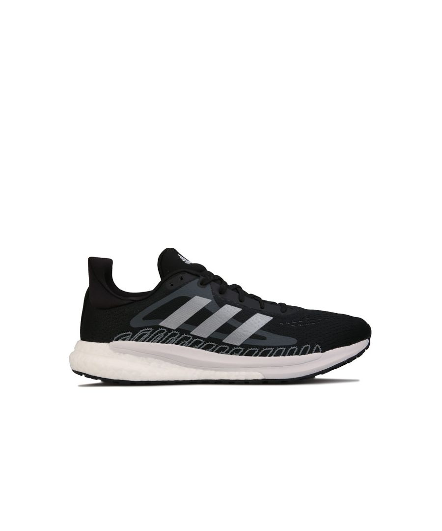 Image for Men's adidas SolarGlide 3 Running Shoes in Black Grey
