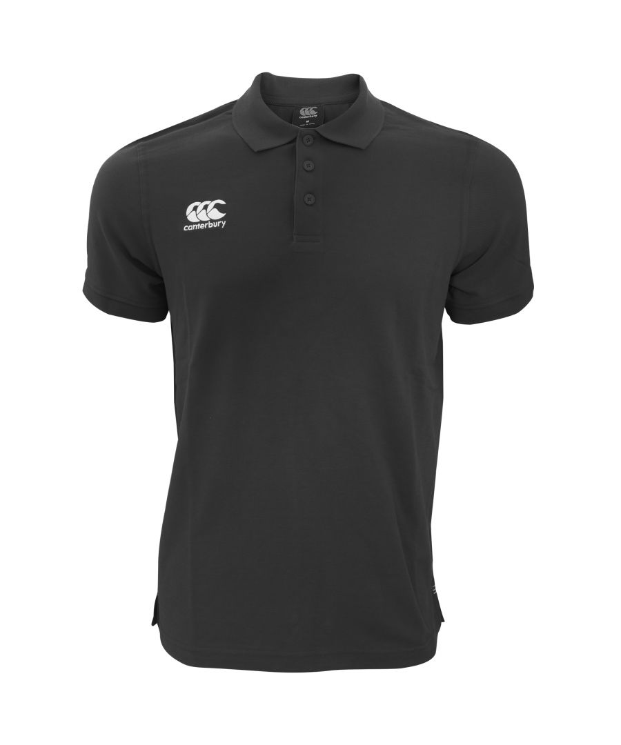 Image for Canterbury Mens Waimak Short Sleeve Pique Polo Shirt (Black)