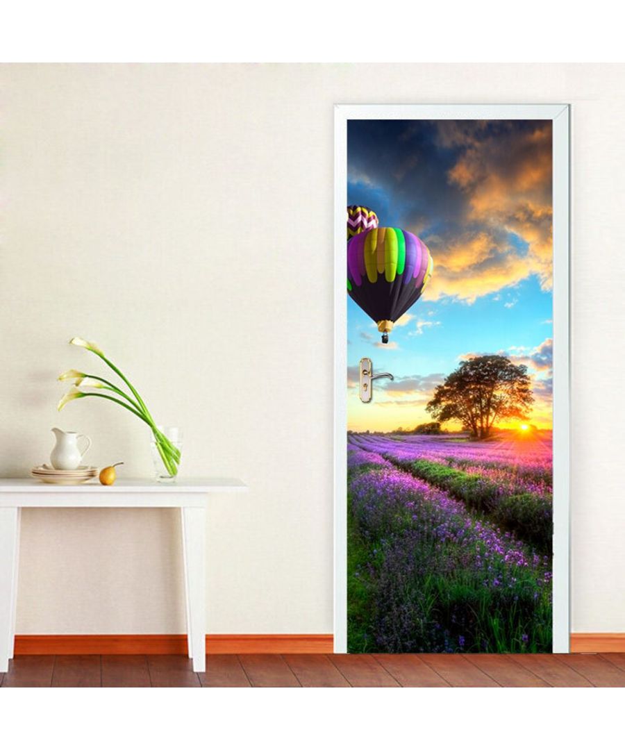 Walplus Provence Lavender Self-Adhesive Stickers Door Mural 88cm x 200cm European Size - Multicolour - One Size