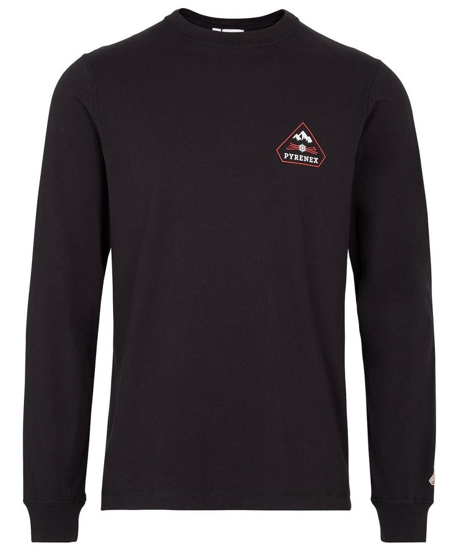Image for Pyrenex Mens Crest Long Sleeve T-Shirt in Black