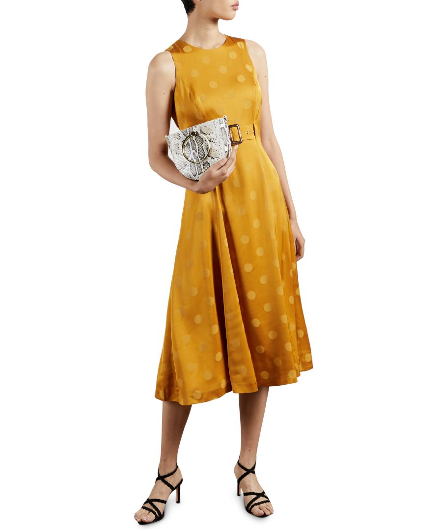 Image for Ted Baker Innabel A-Line Belted Midi Dress, Yellow
