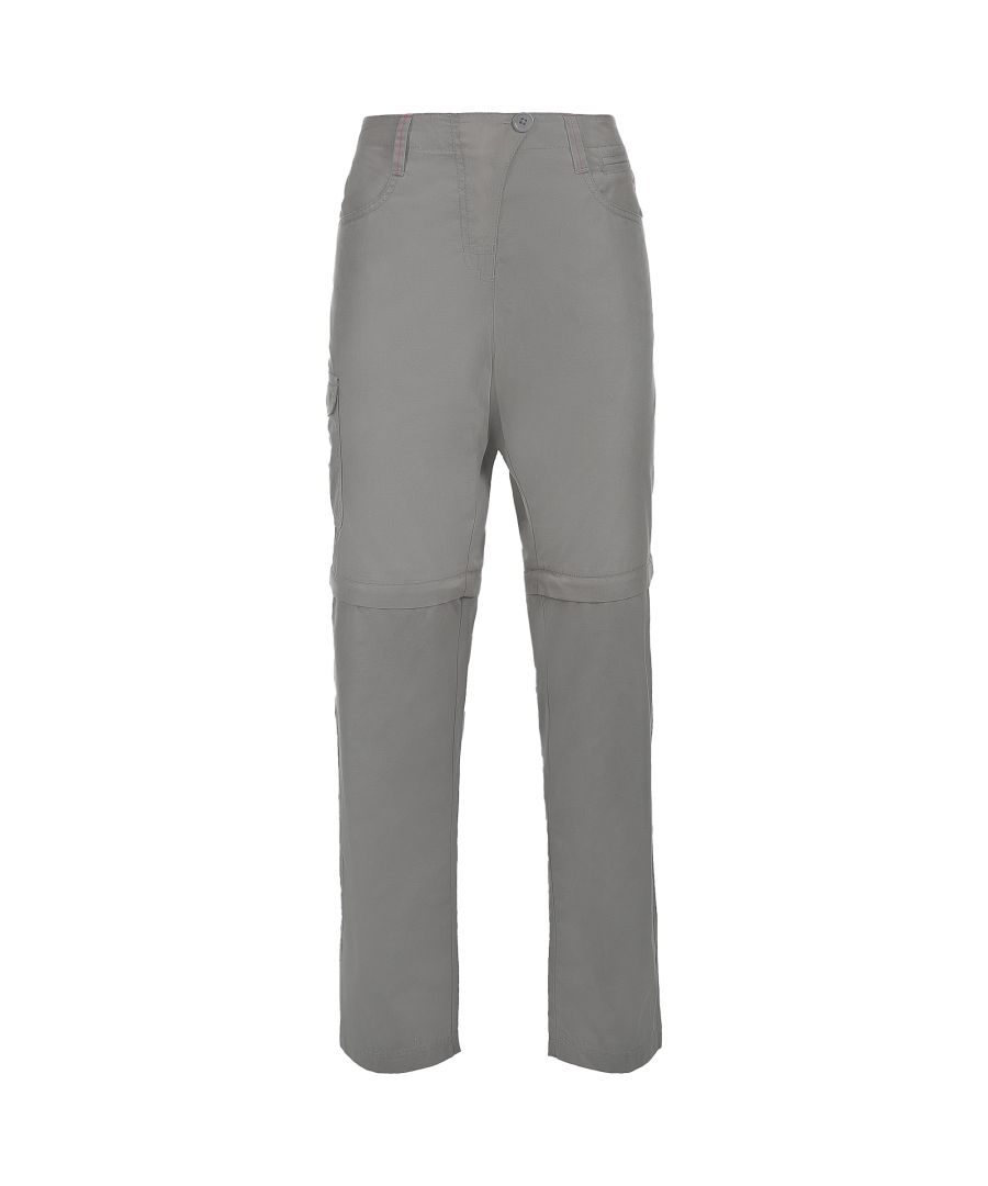 Image for Trespass Womens/Ladies Rambler Convertible Hiking Trousers (Storm Grey)
