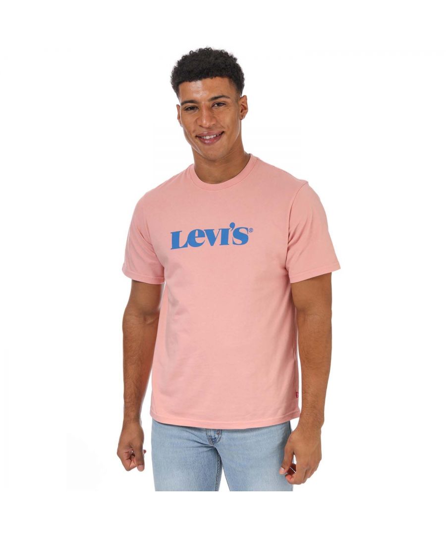 Levi's T-shirt met relaxte pasvorm voor heren, lichtroze