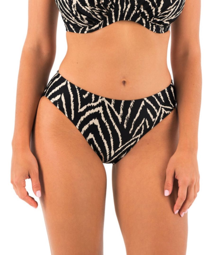 Fantasie Womens Silhouette Island Bikini Brief - Black Polyamide - Size Medium