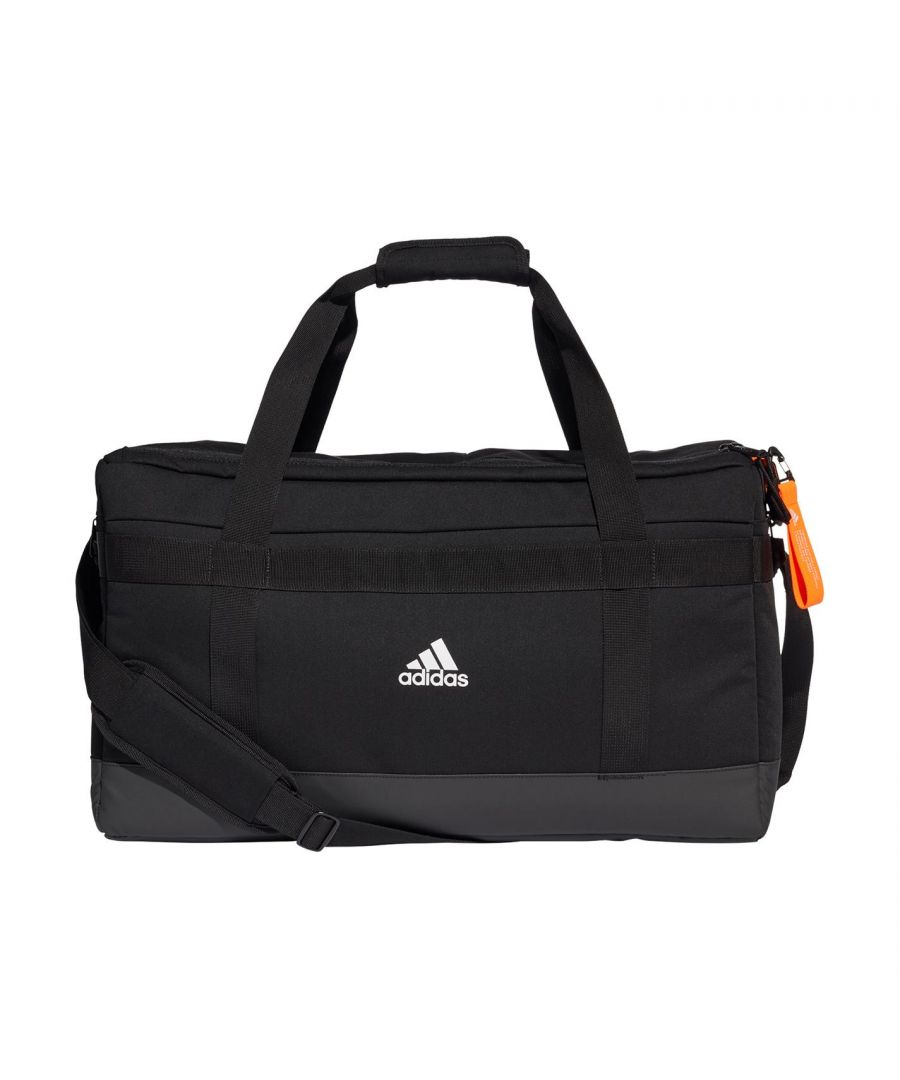 Adidas Tiro Duffel Bag - Be ready for anything. Pack your match and training essentials in this large football duffel. A lower compartment separates clean gear from dirty. Two pockets help you organise things. A reinforced bottom adds all-season durability.