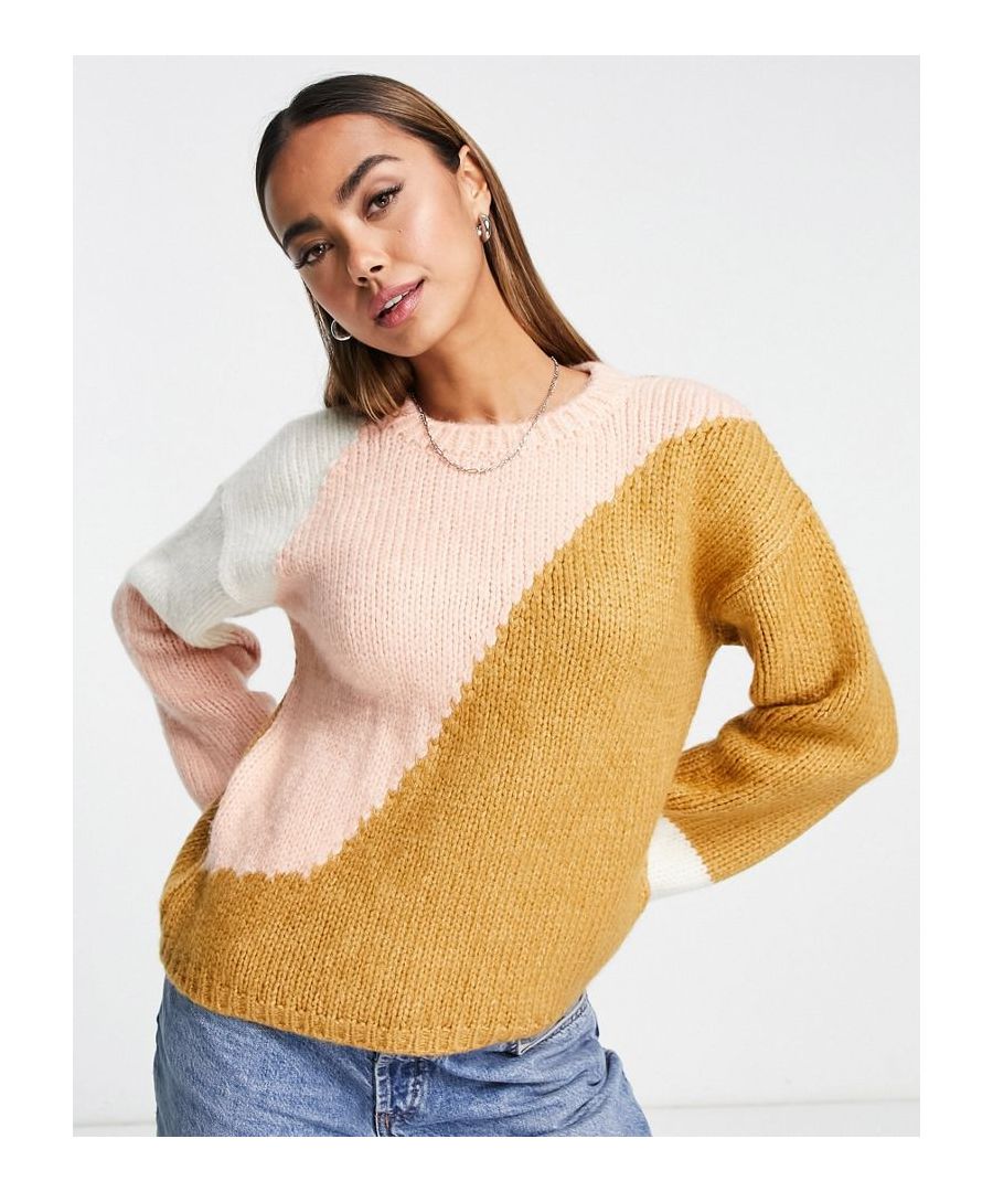 Jumpers & Cardigans by ASOS DESIGN The soft stuff Colour-block design Crew neck Drop shoulders Relaxed fit Sold By: Asos