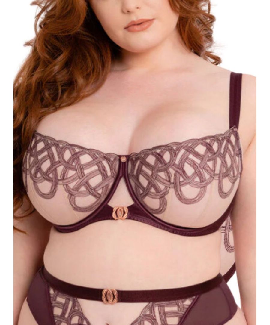 Curvy Kate Womens Lovers Knot Balcony Bra - Purple Polyamide - Size 32E