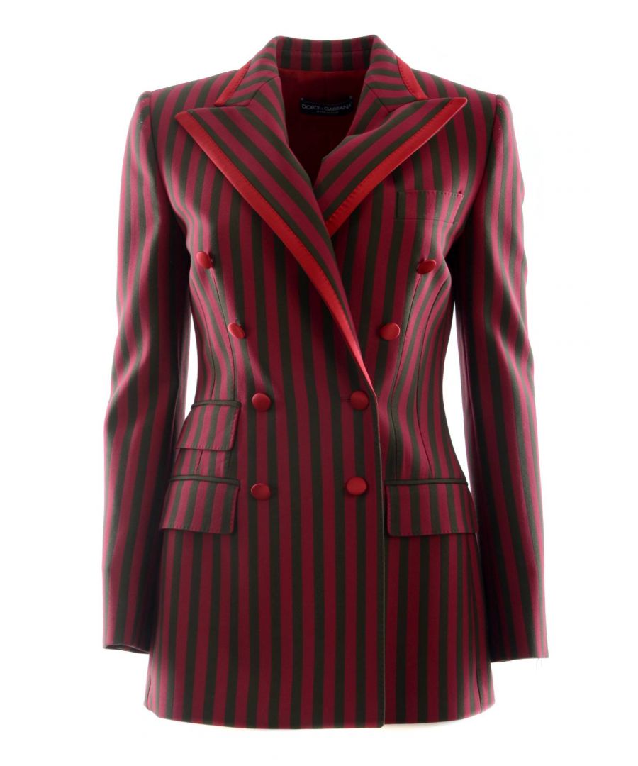 Image for Dolce & Gabbana Women's Red Stripe Blazer