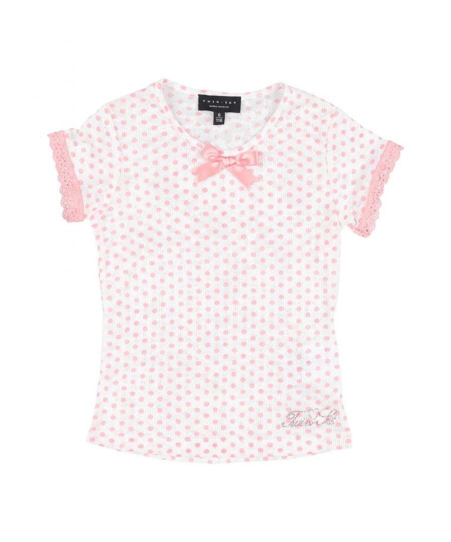 lace, jersey, bow-detailed, polka-dot, short sleeves, round collar, no pockets, hand wash, do not dry clean, iron at 110° c max, do not bleach, do not tumble dry