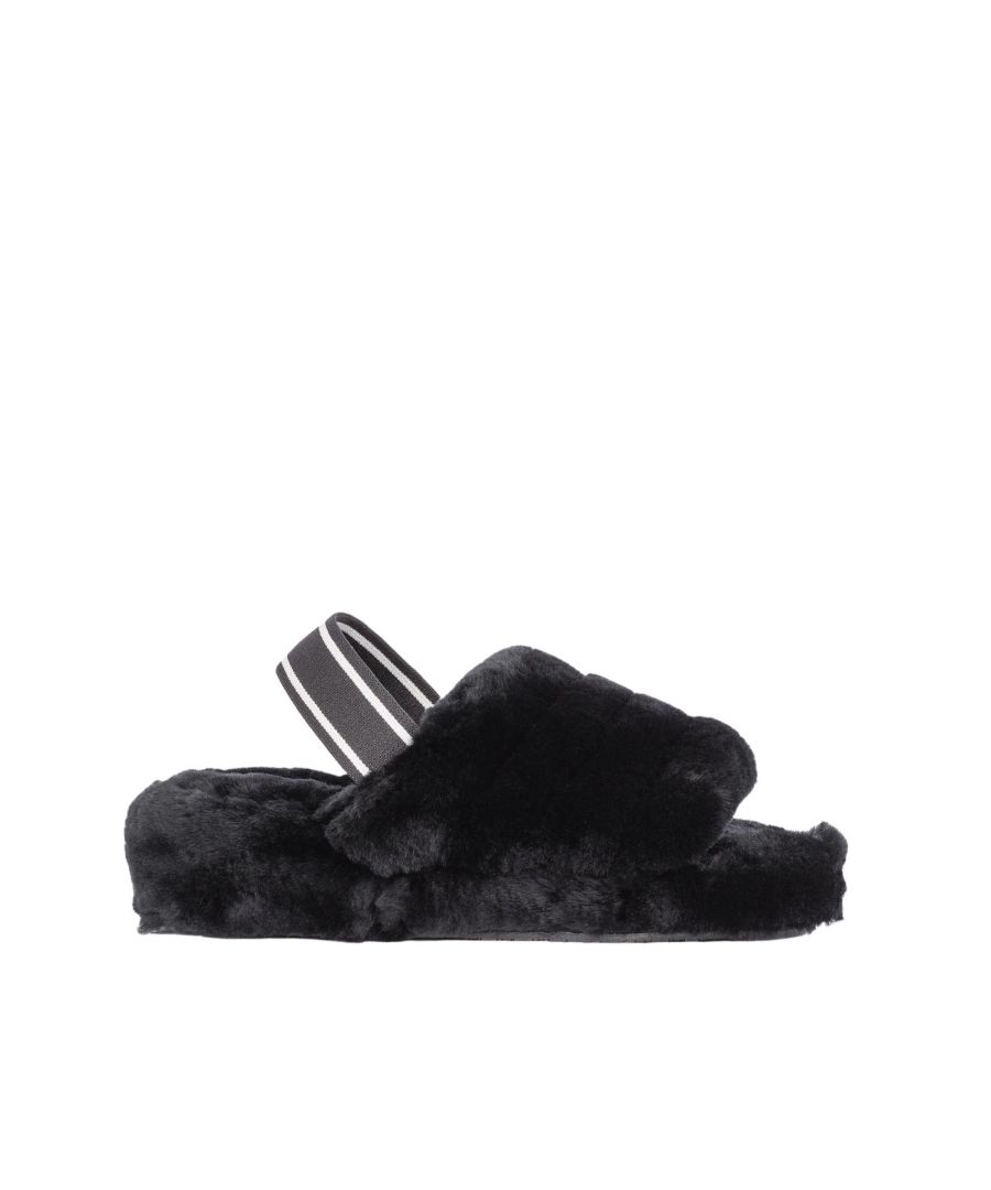 An iconic style, the Ava Slingback is as a fusion of slipper and sandal. The stripy, soft elastic backstrap creates a fashionable finishing touch.  Set on a wonderfully lightweight platform with durable outsole.\n\nThe best value, most unbelievably comfiest, warmest, sheepskin sliders in the world\n100% Australian Sheepskin\nSoothingly soft\nElastic strap\nSheepskin lining\nSheepskin insole\nRubber outsole\n1.5