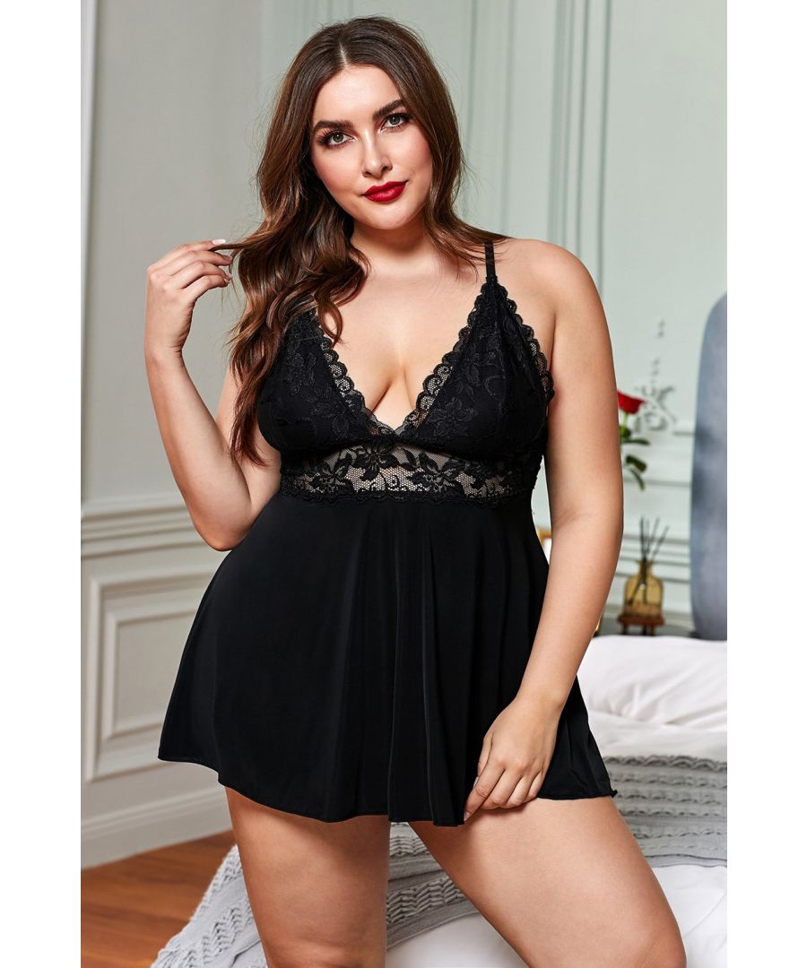 Trim with soft scallop lace on the bust. Criss cross design for the back adds your charming. See-through detailing is full of seduction. The attractive colors make you more younger, hot and voluptuous. Azura Exchange plus size lingerie from Azura Exchange gives you an unforgettable night. .